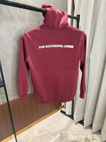 Diese_l Maroon Hoodie back side print