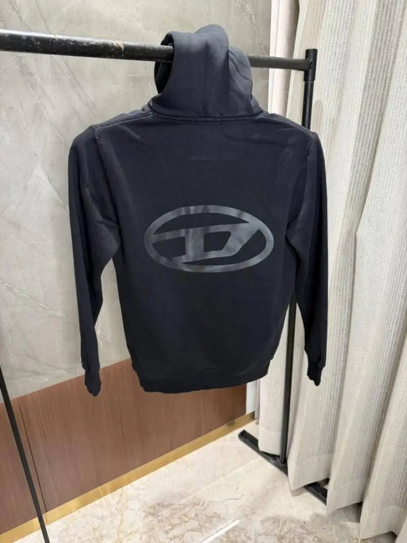 Diese_l Black Hoodie back side print