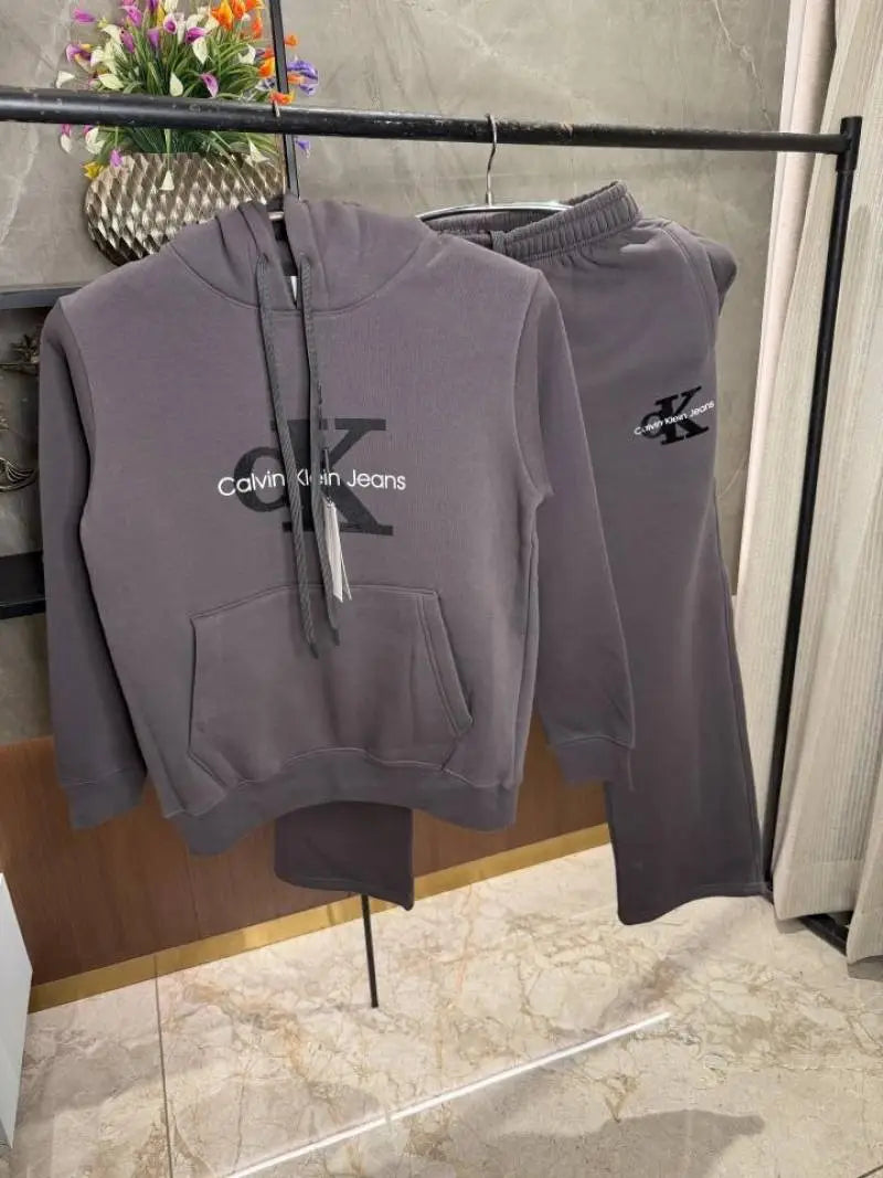 Calvin Klei_n Dark Grey Cordset Hoodie Premium Store Article