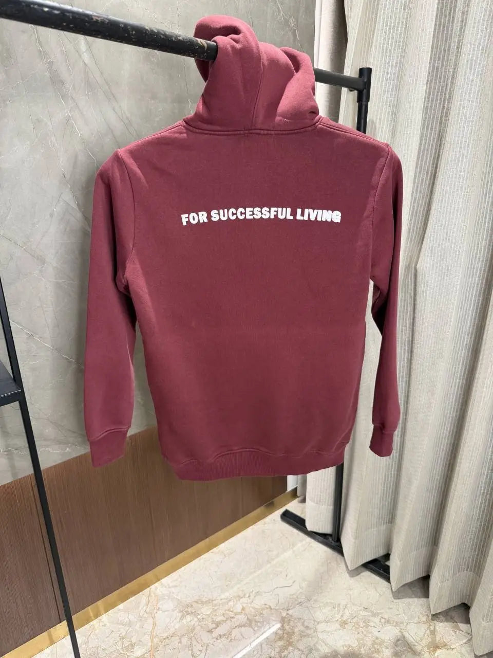 Diese_l Maroon Hoodie back side print