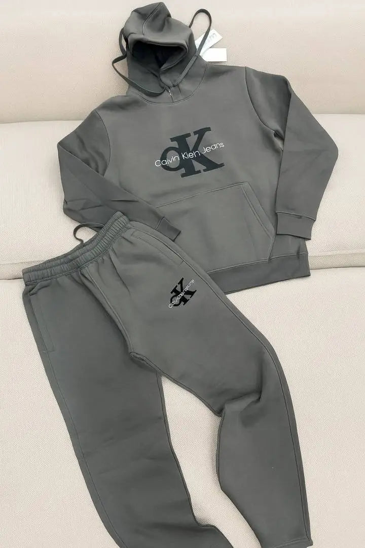 Calvin Klei_n Dark Grey Cordset Hoodie Premium Store Article