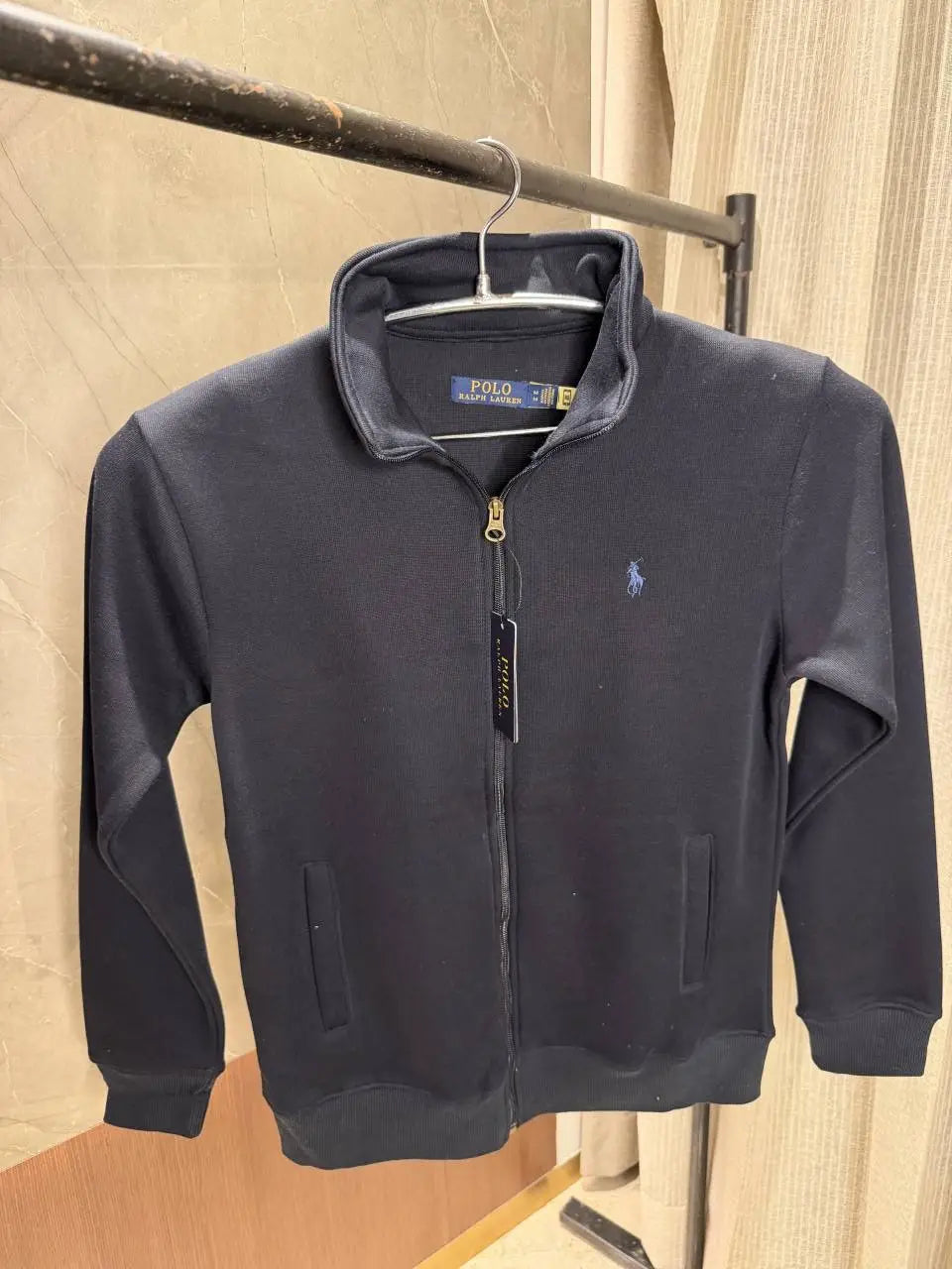 Ralph Laure_n Navy blue High neck Jacket