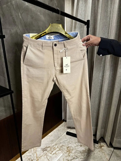 Hollister Creme linen pants Chinos