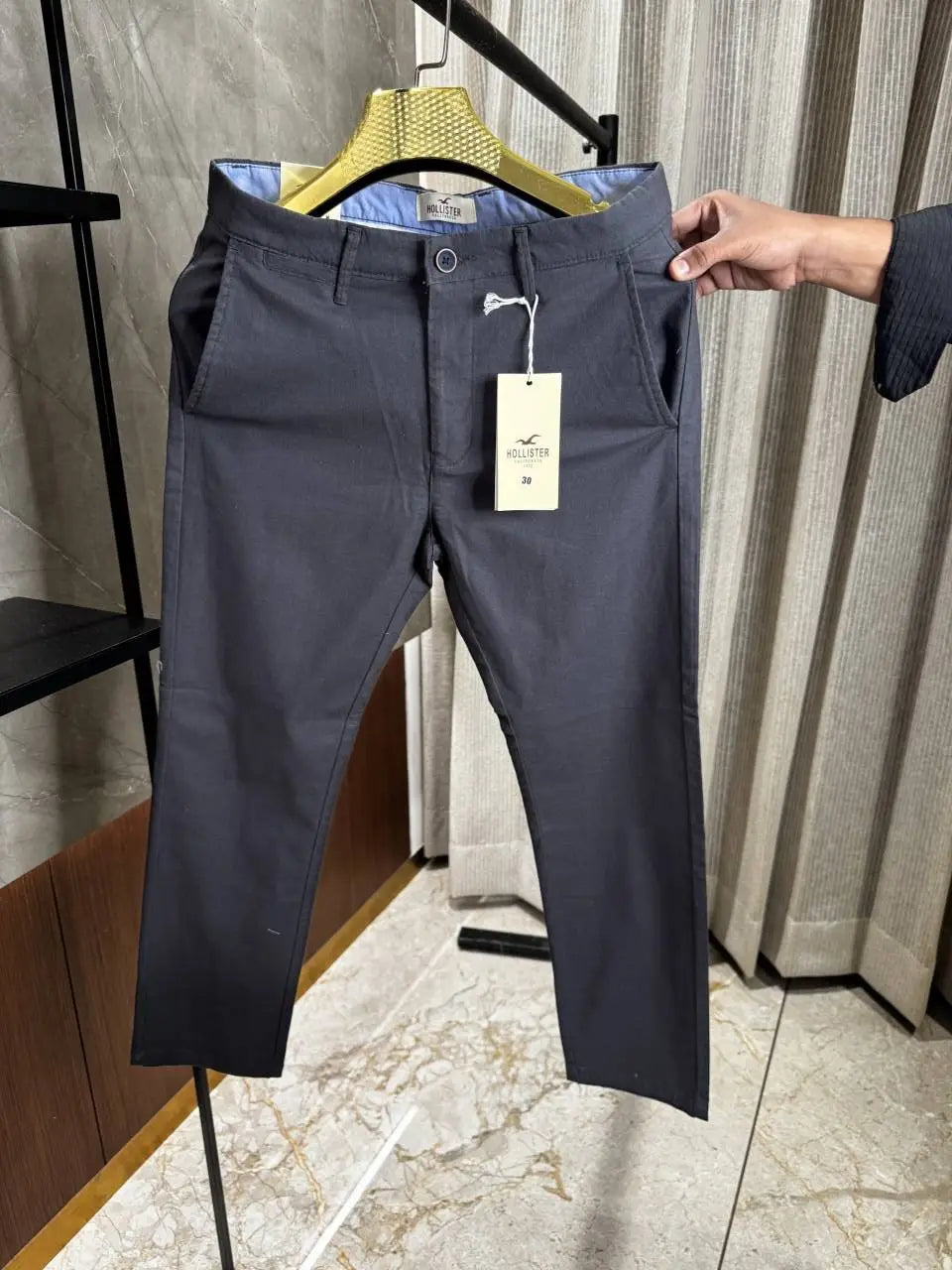 Hollister Dark grey linen pants Chinos
