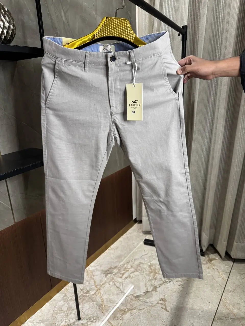 Hollister Light Grey linen pants Chinos