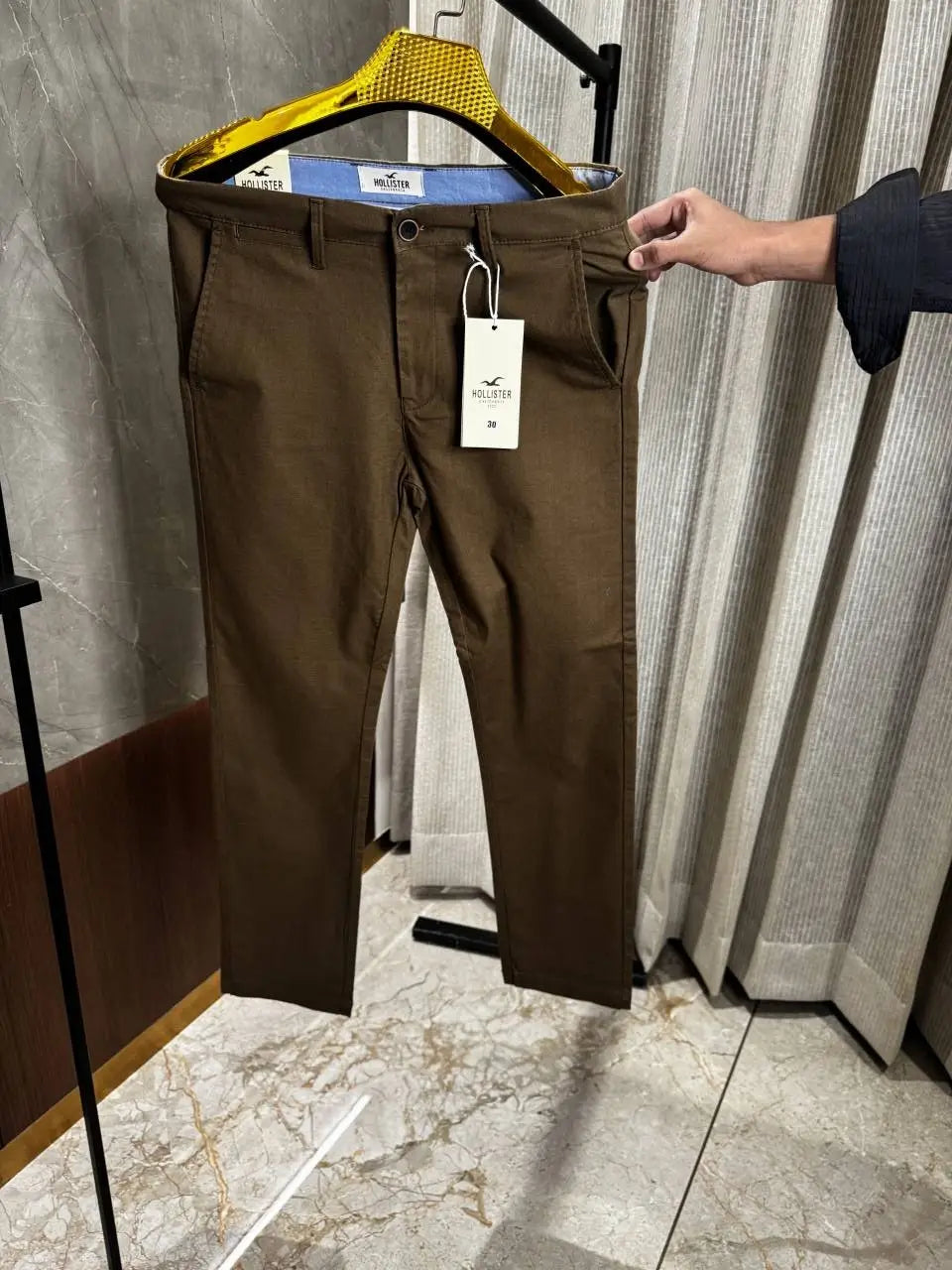 Hollister Brown Linen pants Chinos