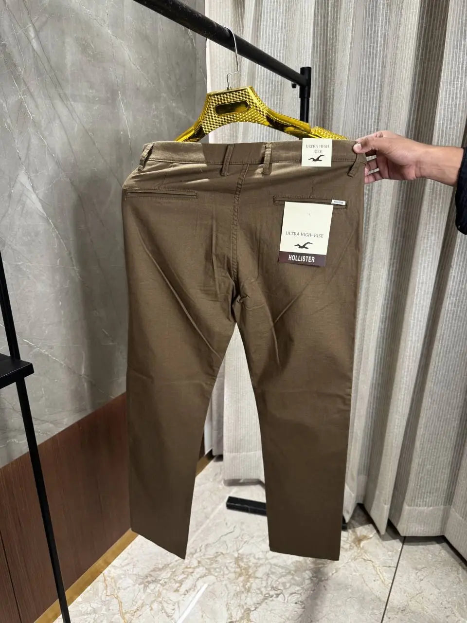 Hollister Brown Linen pants Chinos