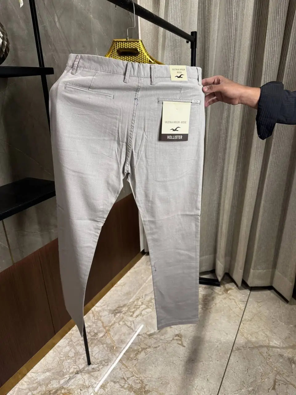 Hollister Light Grey linen pants Chinos