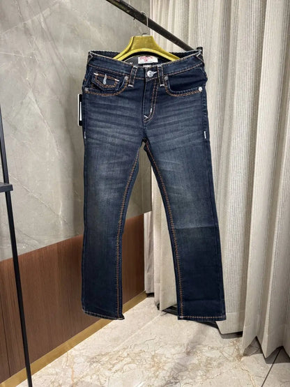 TRUE RELIGION DARK WASH PREMIUM RICE STITCH DENIM