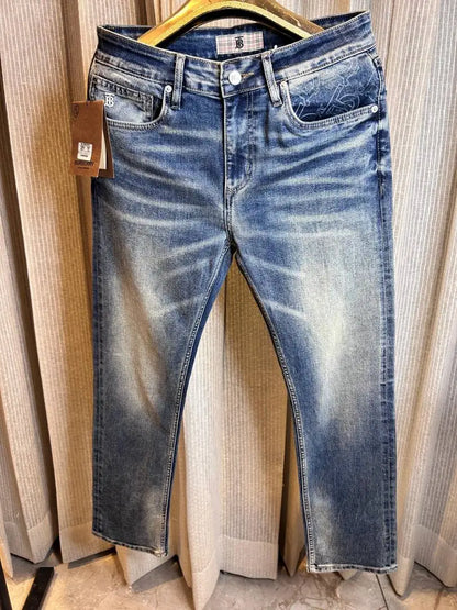 BURBERR_Y LIGHT WASH IMPORTED BACK WORK DENIM