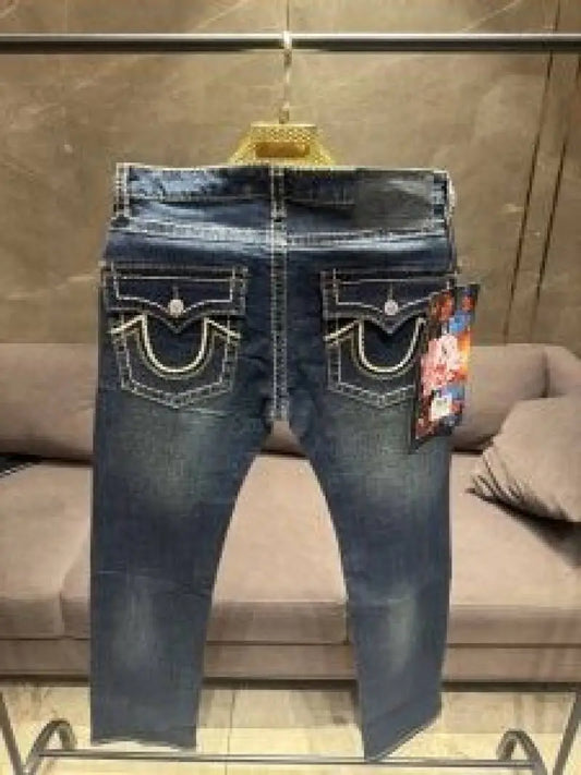 TRUE RELIGION DARK WASH PREMIUM THREAD IMPORTED DENIM