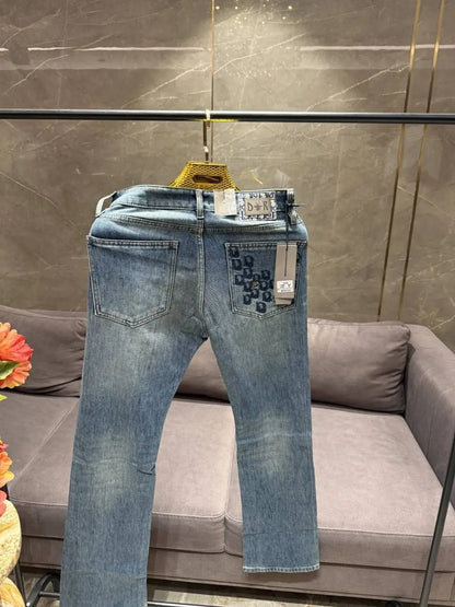 CHRISTIAN DIO_R LIGHT SHADE PREMIUM BACK EMBORSSED DENIM