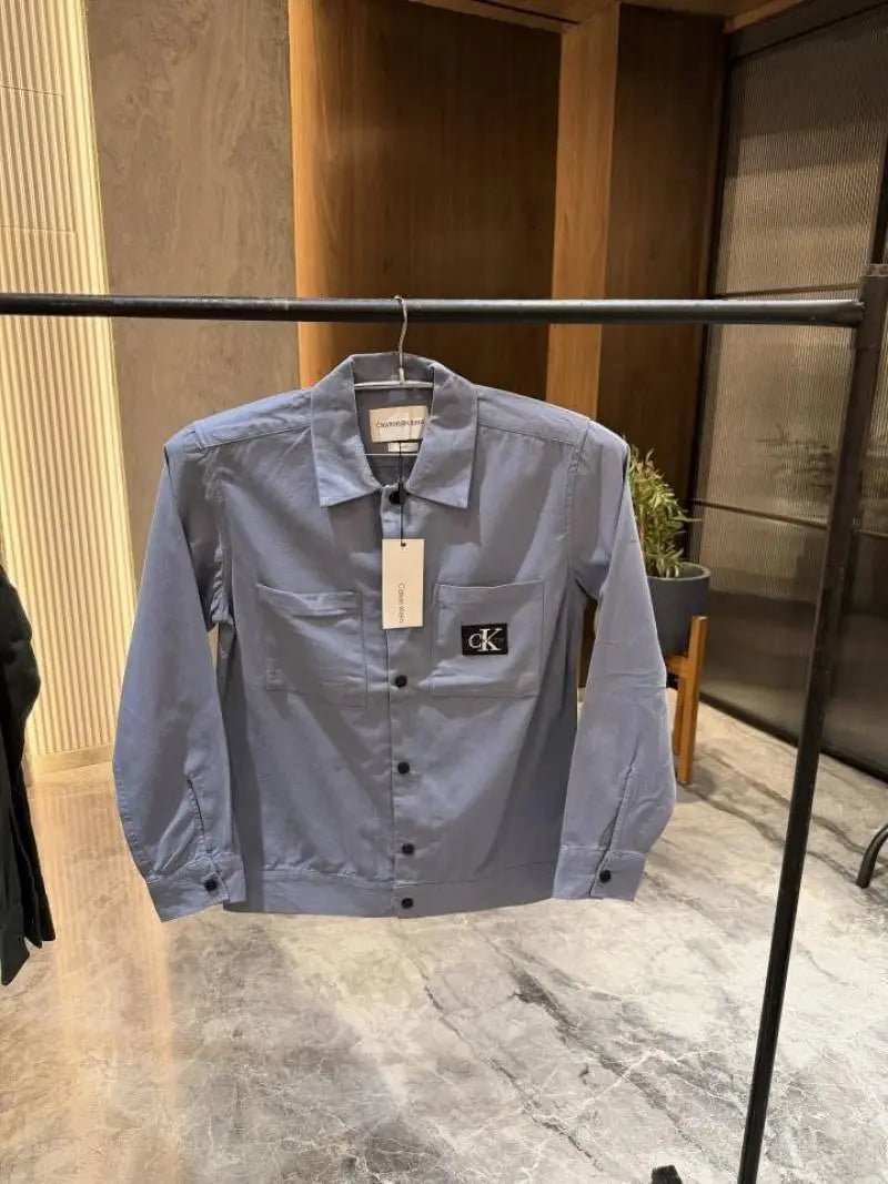 Calvin Klei n light blue Green Double pocket Shacket