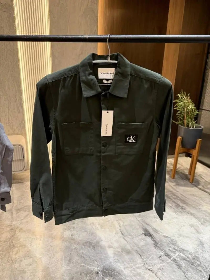 Calvin Klei n Bottle Green Double pocket Shacket