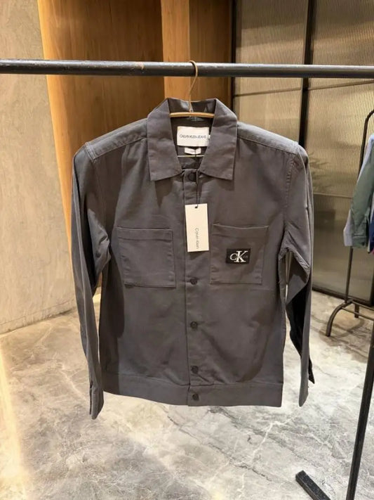 Calvin Klei n Dark grey Double pocket Shacket