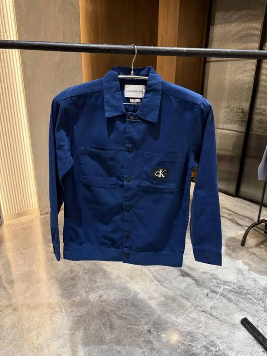 Calvin Klei n Blue Double pocket Shacket