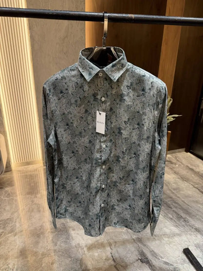 Gucc i Green All over Printed Lycra Shirts
