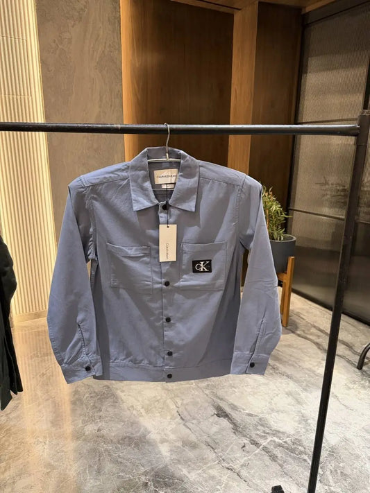 Calvin Klei n light blue Green Double pocket Shacket