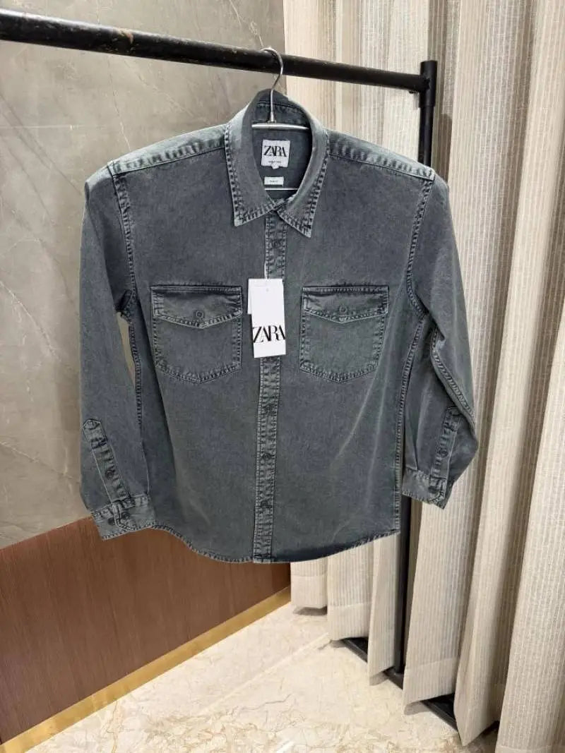 Zar_a Green Denim Shirt Store Article