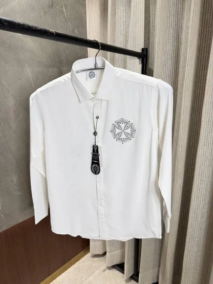 Chrome Hearts White Satin Green Lycra shirt