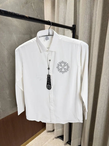 Chrome Hearts White Satin Green Lycra shirt