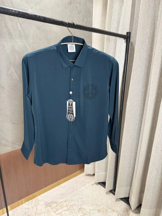 Chrome Hearts Green Satin Green Lycra shirt
