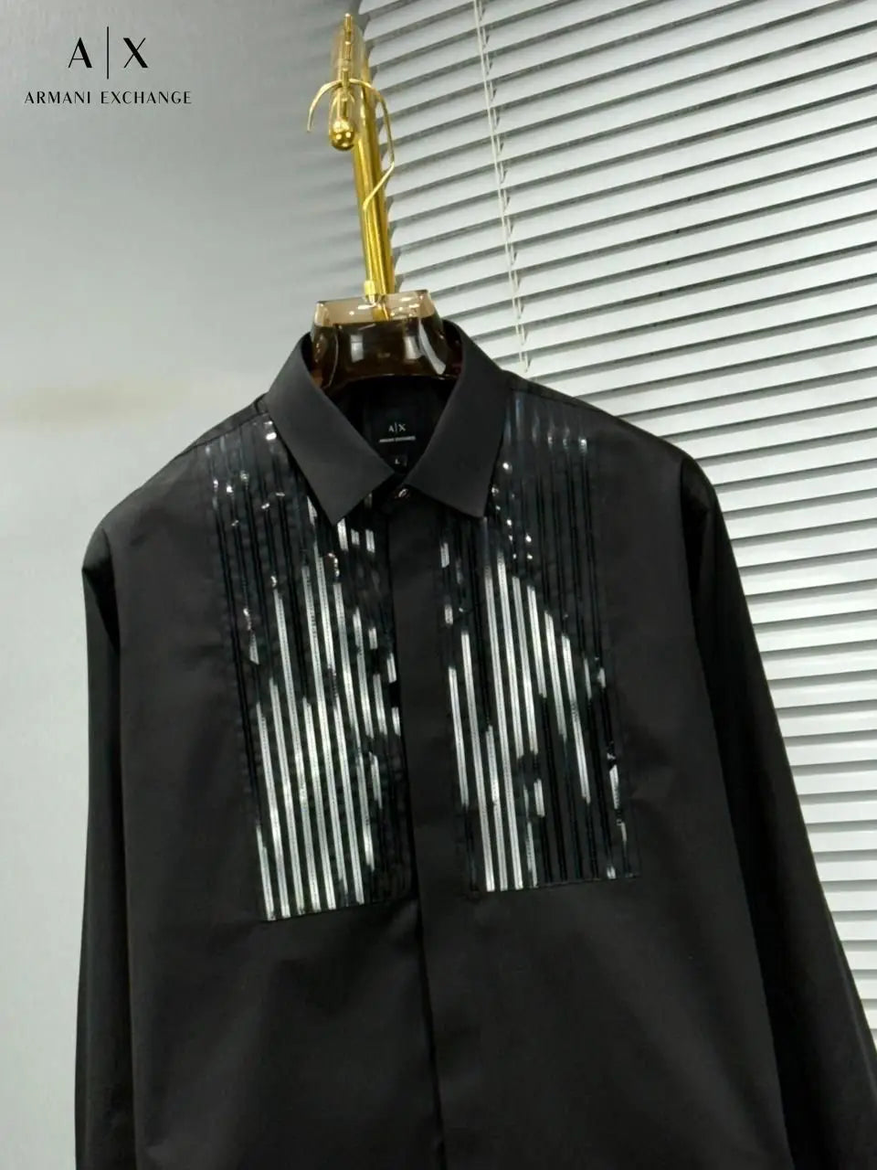 Arman i Exchange Black Shirt Giza cotton Embroidery with Shirt