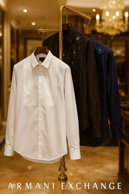 Arman i Exchange White Shirt Giza cotton Embroidery with Shirt