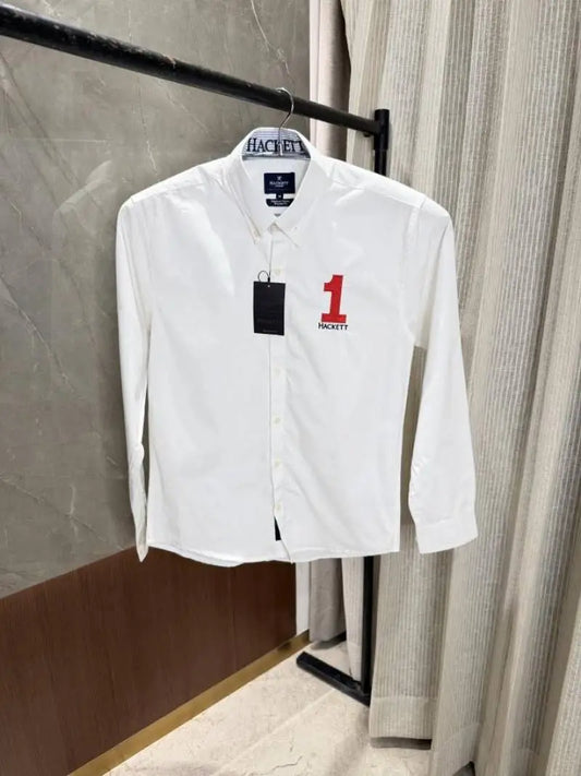 Hacket_t Aston Martin White premium Oxford cotton shirt