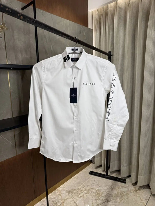 HACKET_T WHITE SIDE PRINT PREMIUM SHIRT