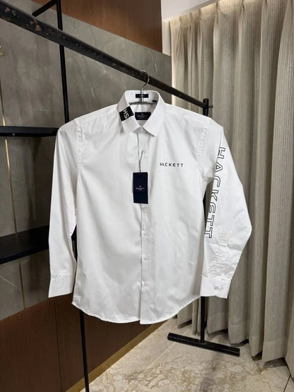 HACKET_T WHITE SIDE PRINT PREMIUM SHIRT