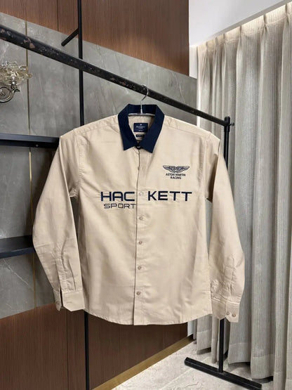 HACKET_T ASTON MARTIN BEIGE PREMIUM SHIRT