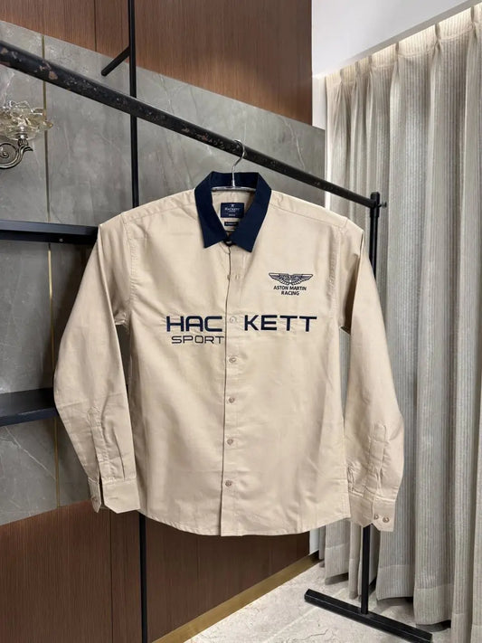 HACKET_T ASTON MARTIN BEIGE PREMIUM SHIRT