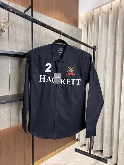 HACKET_T ASTON MARTIN BLACK PREMIUM SHIRT