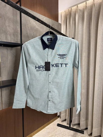 HACKET_T ASTON MARTIN SEA GREEN PREMIUM SHIRT