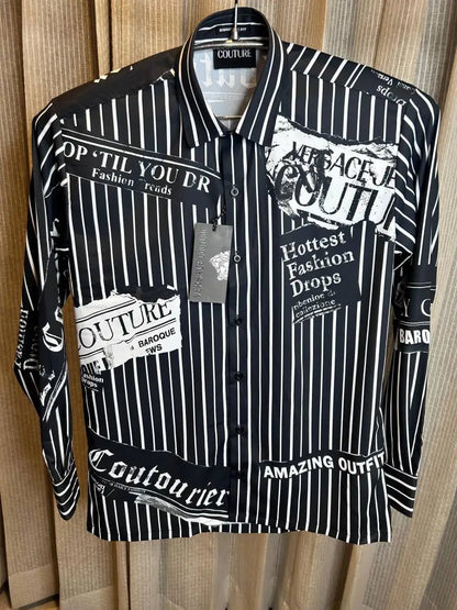 VERSACE BLACK PREMIUM FULL PRINTED IMPORTED SHIRT