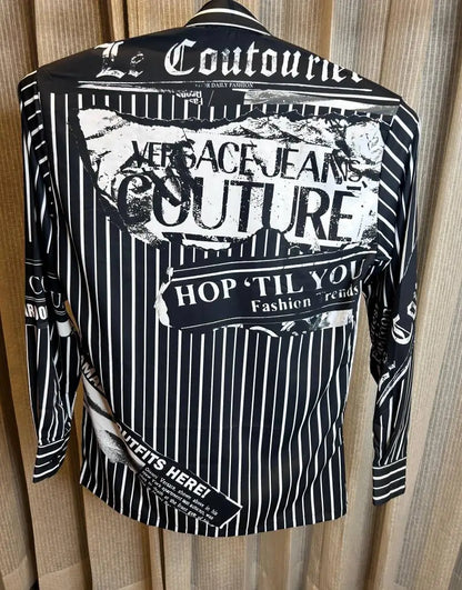 VERSACE BLACK PREMIUM FULL PRINTED IMPORTED SHIRT