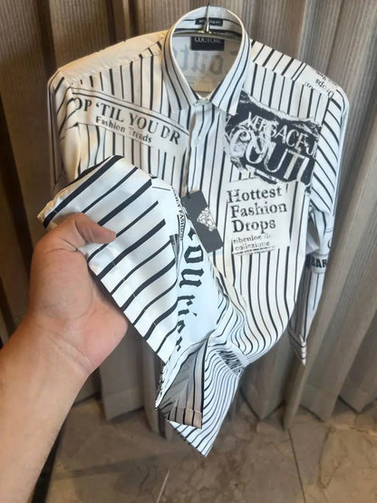 VERSACE WHITE PREMIUM FULL PRINTED IMPORTED SHIRT