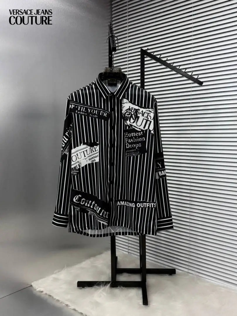 VERSACE BLACK PREMIUM FULL PRINTED IMPORTED SHIRT