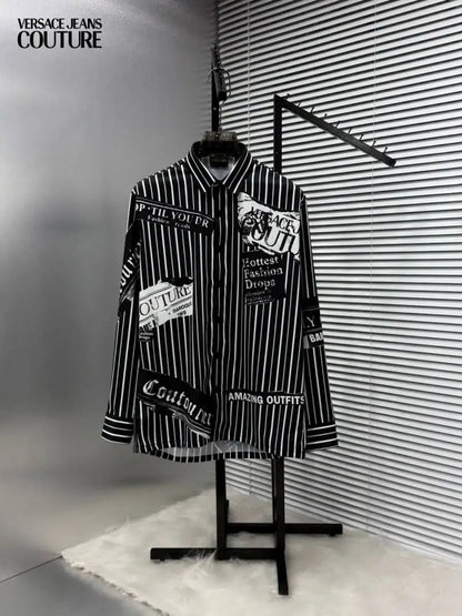 VERSACE BLACK PREMIUM FULL PRINTED IMPORTED SHIRT