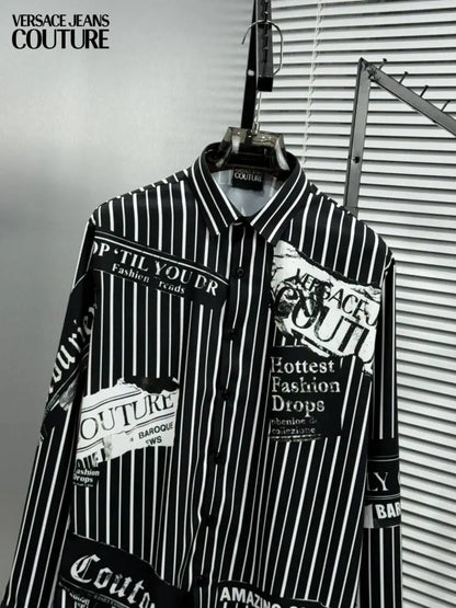 VERSACE BLACK PREMIUM FULL PRINTED IMPORTED SHIRT