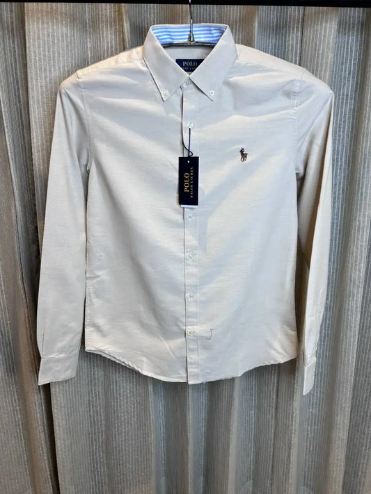 RALPH LAURE_N POLO LIGHT BEIGE CLASSIC PREMIUM SHIRT