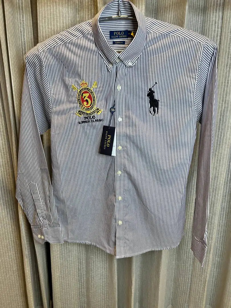 RALPH LAURE_N POLO BLACK LINING FRONT EMBORSSED SHIRT