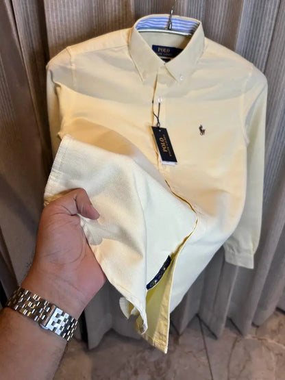 RALPH LAURE_N POLO LIME CLASSIC PREMIUM SHIRT