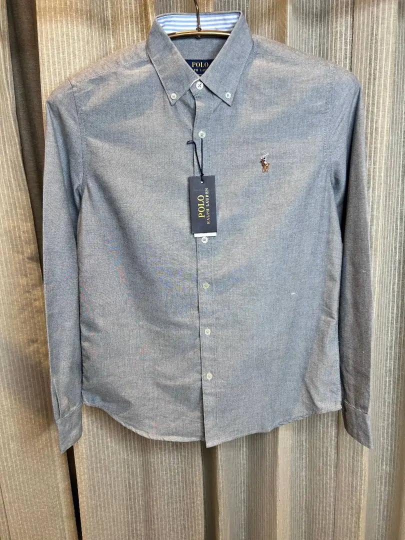 RALPH LAURE_N POLO GREY CLASSIC PREMIUM SHIRT