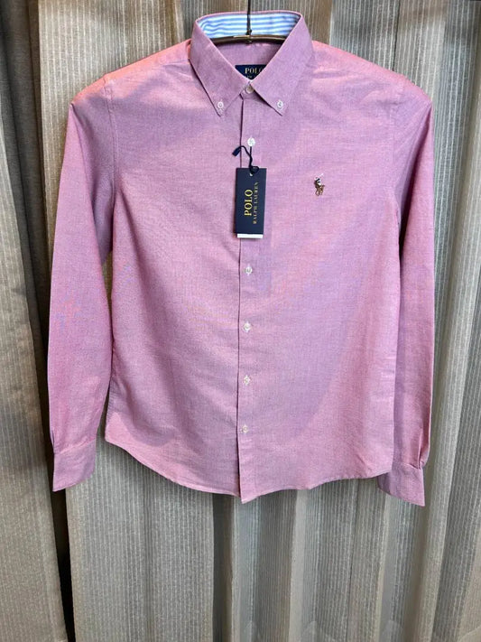 RALPH LAURE_N POLO PINK CLASSIC PREMIUM SHIRT