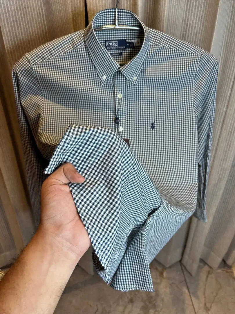 RALPH LAURE_N BLACK PREMIUM CHECKS SHIRT