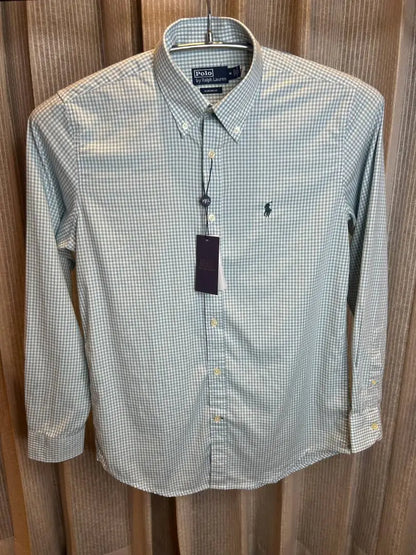 RALPH LAURE_N BLUE PREMIUM CHECKS SHIRT
