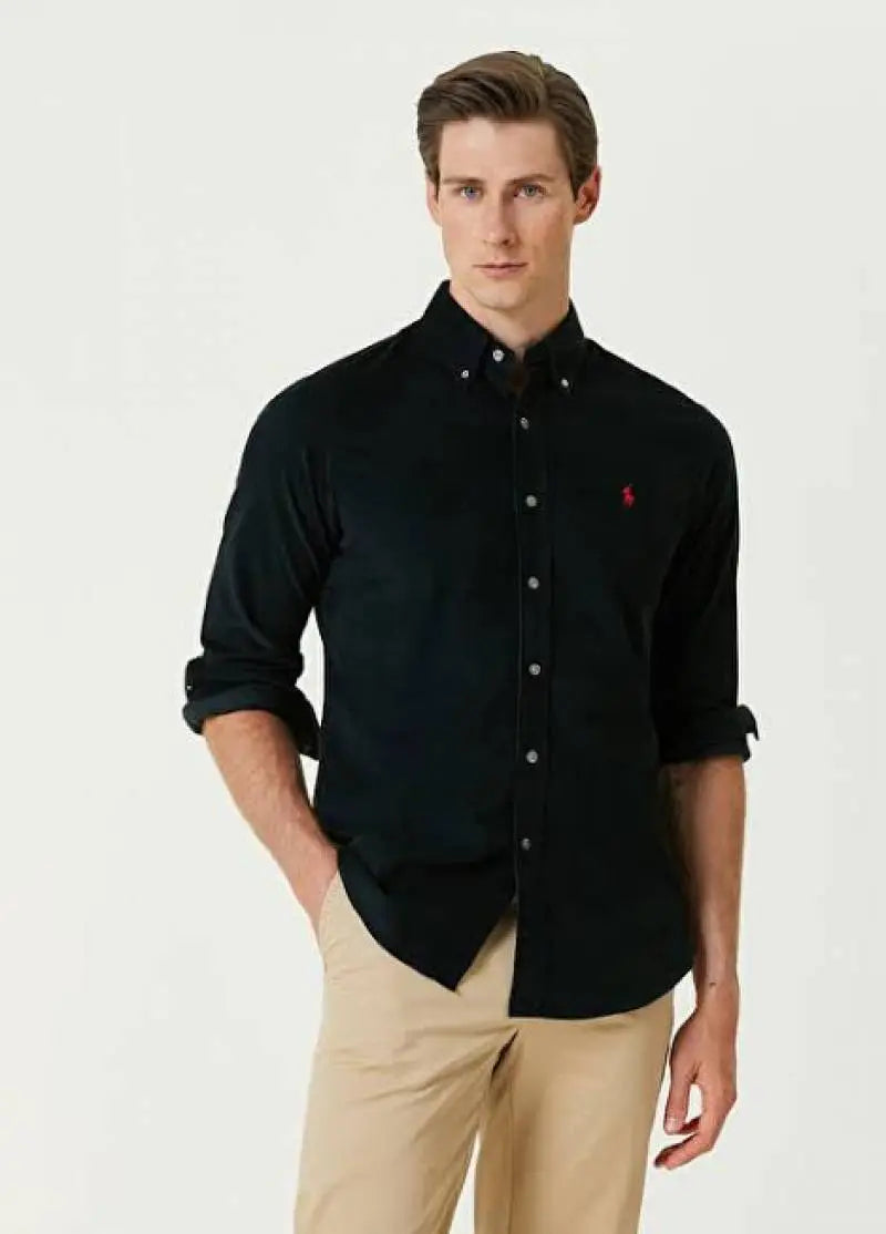 RALPH LAURE_N BLACK RED PREMIUM IMPORTED SHIRT