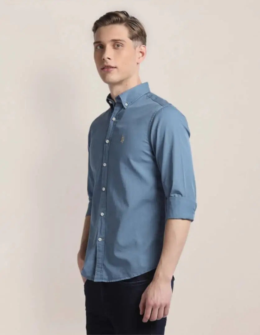 RALPH LAURE_N BLUE PREMIUM IMPORTED SHIRT